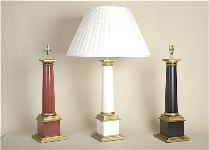 ALEXANDERS 46CM IVORY SQUARE LAMP COLUMN LAMP